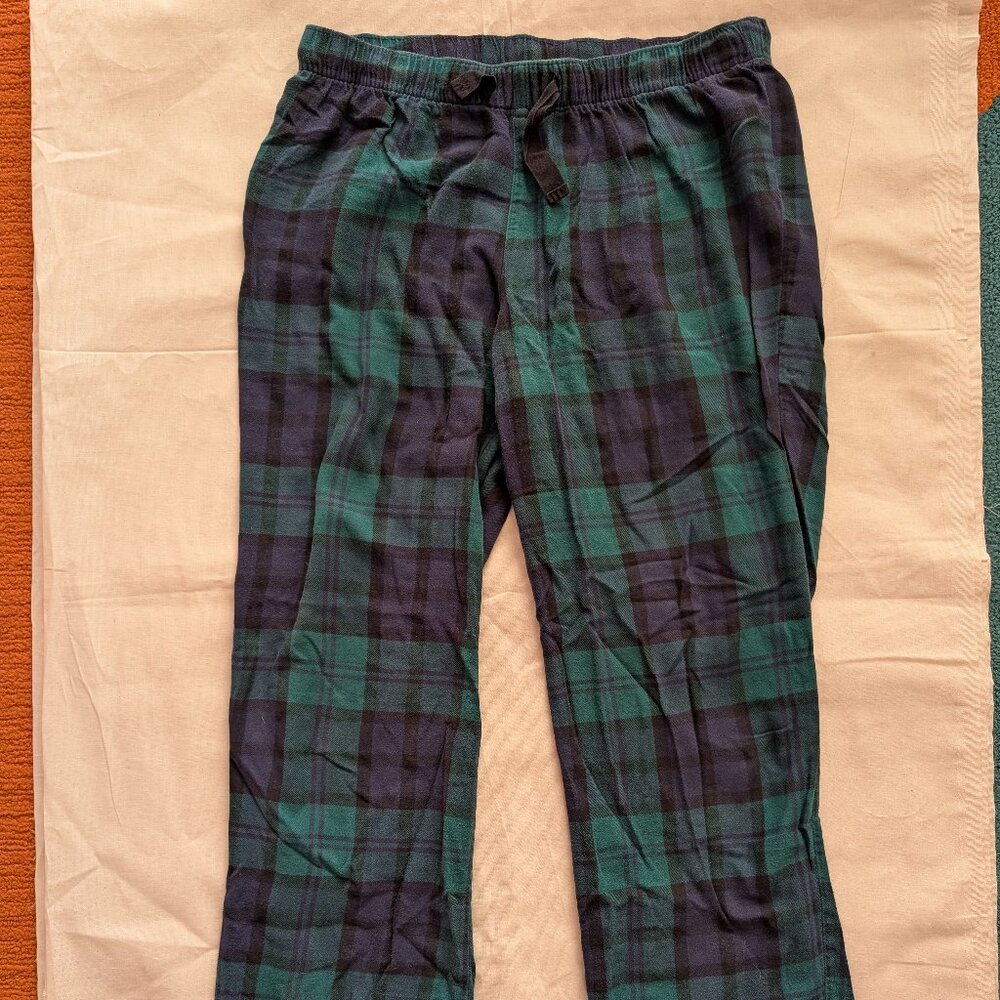 Old Navy Green & Blue Plaid Flannel PJ Pants (small)